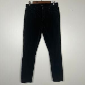 Citizens of Humanity Rocket High Rise Skinny Velour Velvet Black Pants Size 31